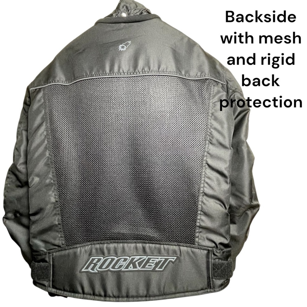 Joe Rocket Mens NWT Velocity Mesh Padded Street Motorcycle Jacket & Liner Sz L - Picture 9 of 16